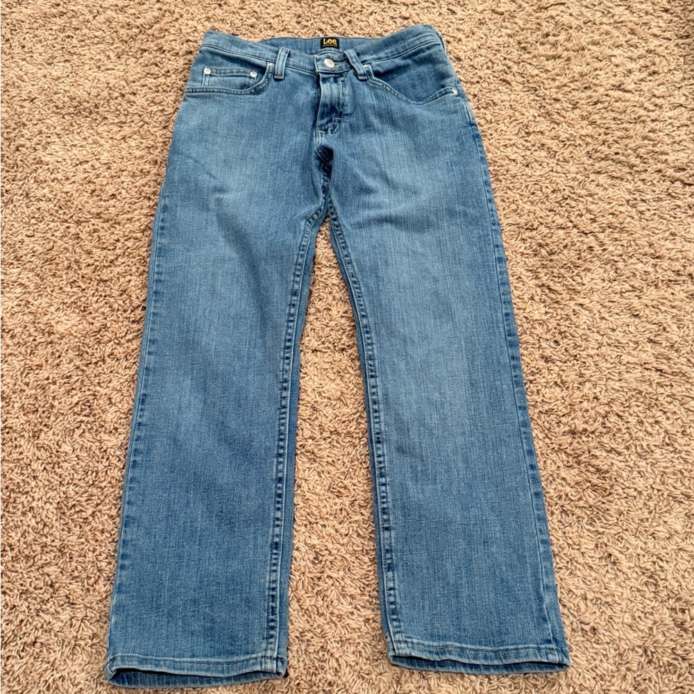 Boys’ Lee Classic Straight Blue Jeans 14 S Adjustable Waist